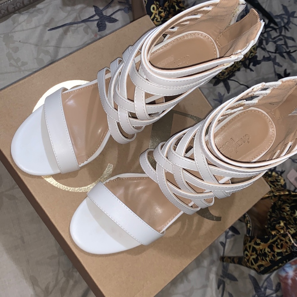 White block heels